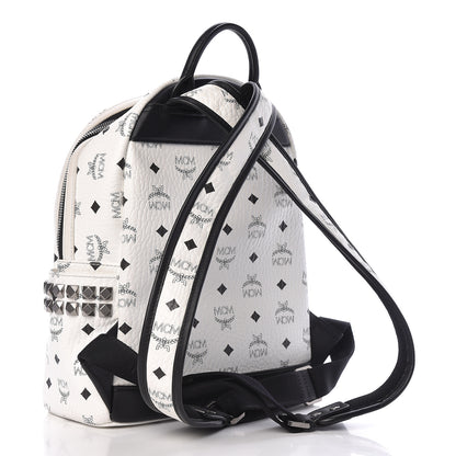 MCM Visetos Small Side Stud Stark Backpack White 3 of 14