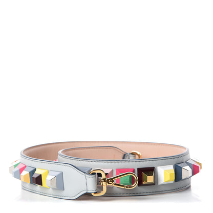 Fendi Vitello Dolce Plexiglass Bi-Color Studded Strap You Grigio Perla Plaster Multicolor 1 of 5