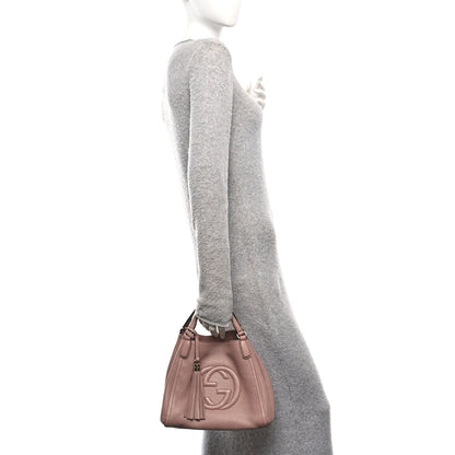 Gucci Pebbled Calfskin Small Soho Shoulder Bag Light Pink 2 of 10