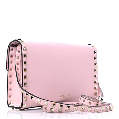 Valentino Garavani Vitello Medium Rockstud Flip Lock Crossbody Bag Rose Quartz 3 of 8