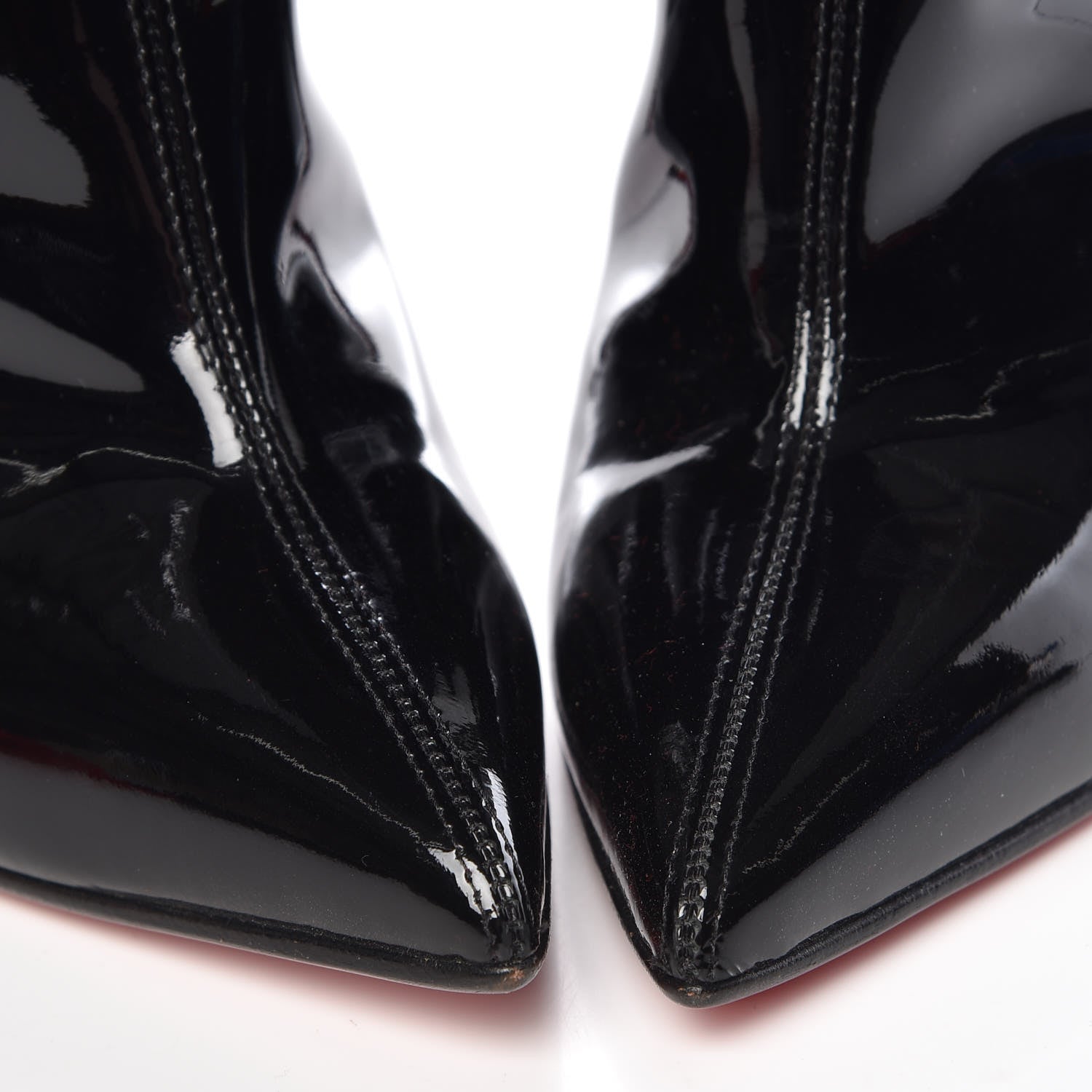 Christian Louboutin Patent Calfskin 100 Tall Boots 36.5 Black 10 of 10