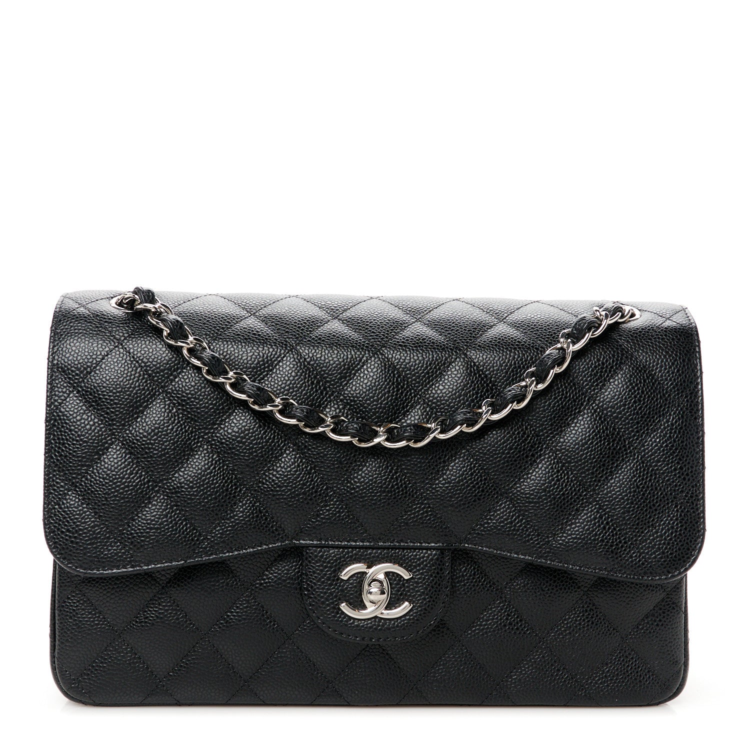Chanel Caviar Quilted Jumbo Double Flap Black 1 of 12