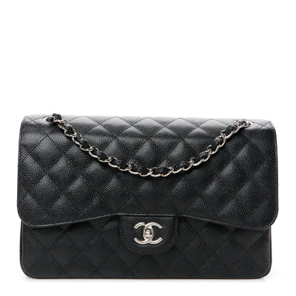 Chanel Caviar Quilted Jumbo Double Flap Black 1 of 12