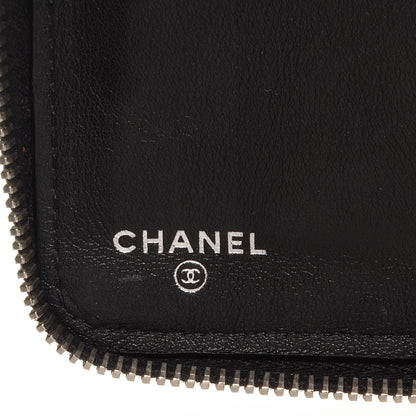 Chanel Patent Quilted Large Zip Around Organizer Wallet Black 6 of 7