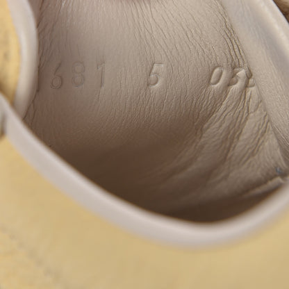 Gucci Calfskin Suede Web Mens G74 Sneakers 5 Oatmeal Burro New Mystic White 10 of 14