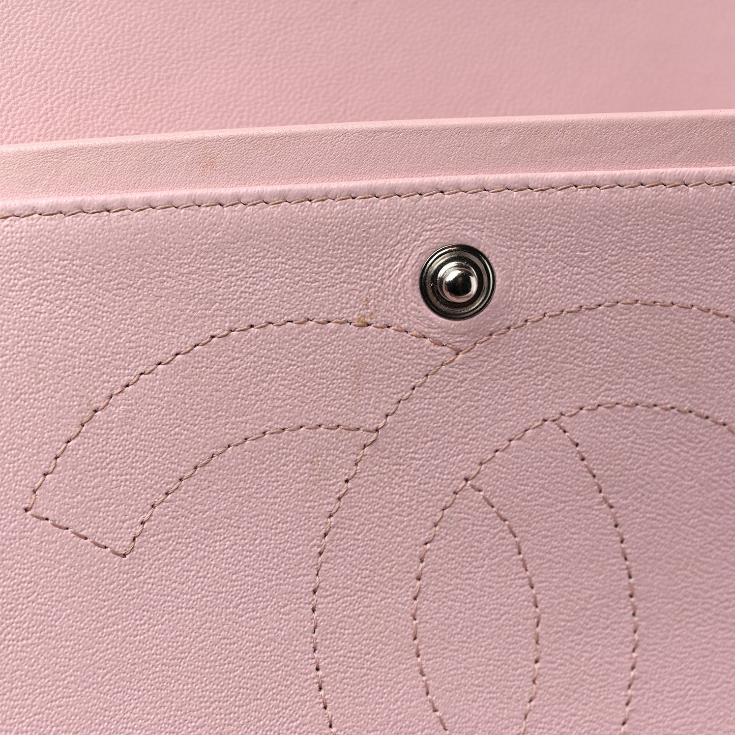 Lambskin Quilted Jumbo Double Flap Light Pink