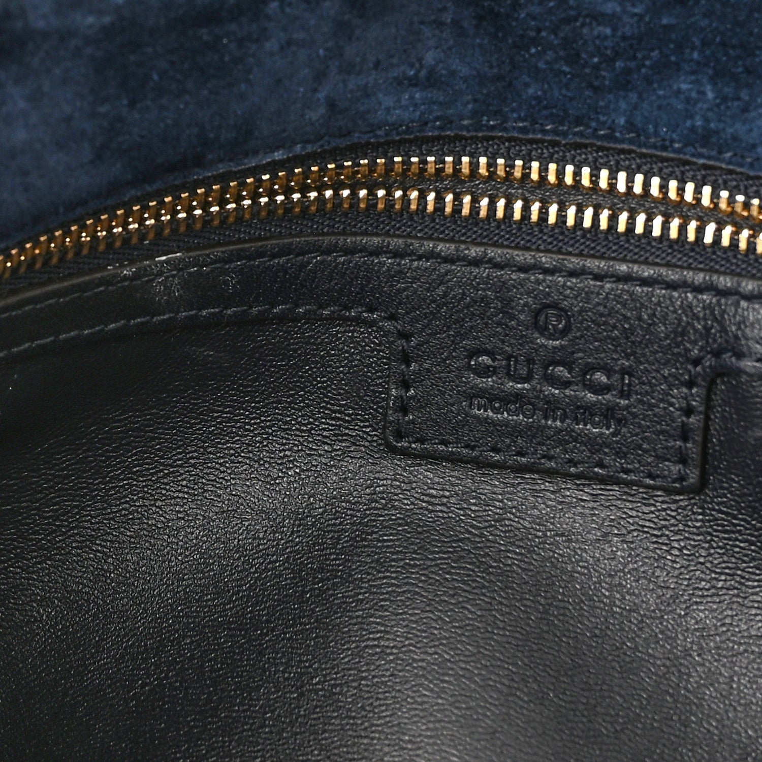 Gucci Suede Talco Roxy Calfskin Blondie Chain Shoulder Flap Bag Blondie Blue 12 of 12