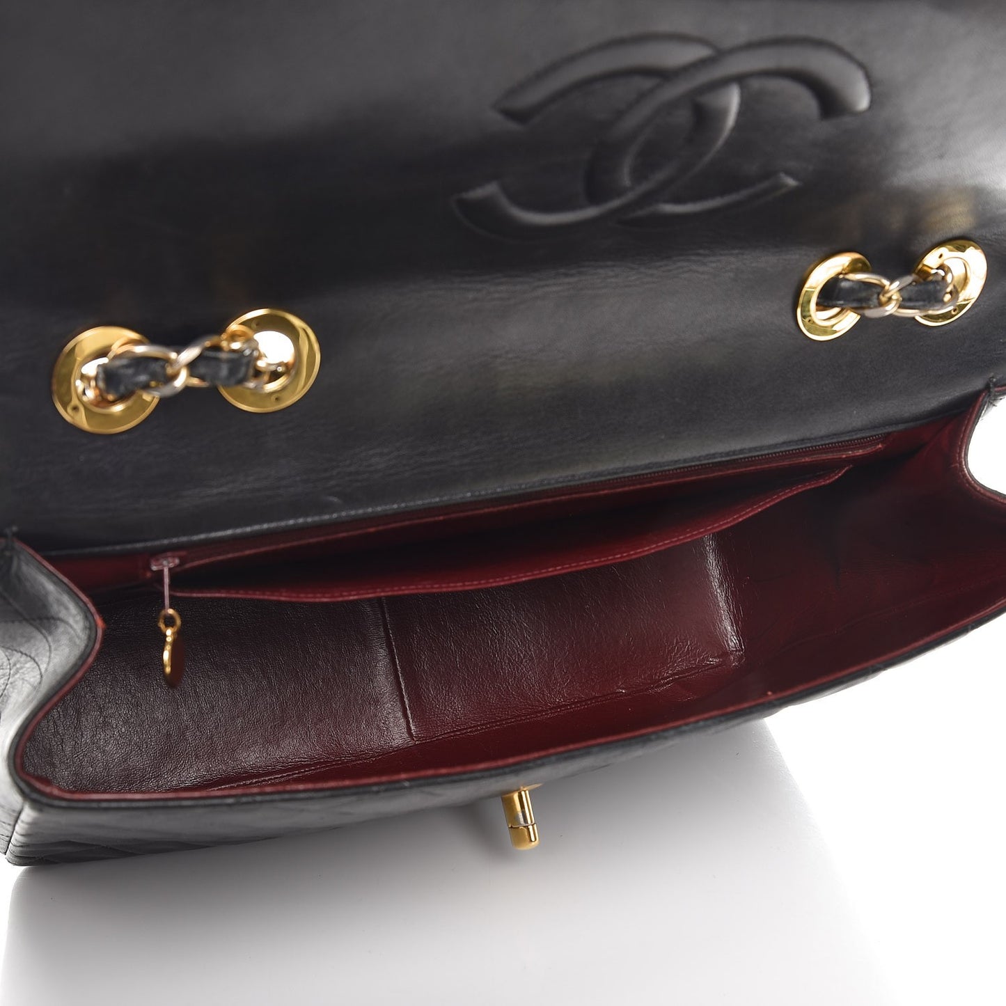 Lambskin Quilted XL Jumbo Single Flap Black