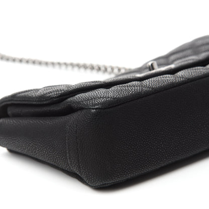 Chanel Iridescent Caviar Quilted Medium Lady Pearly Flap Black 6 of 12