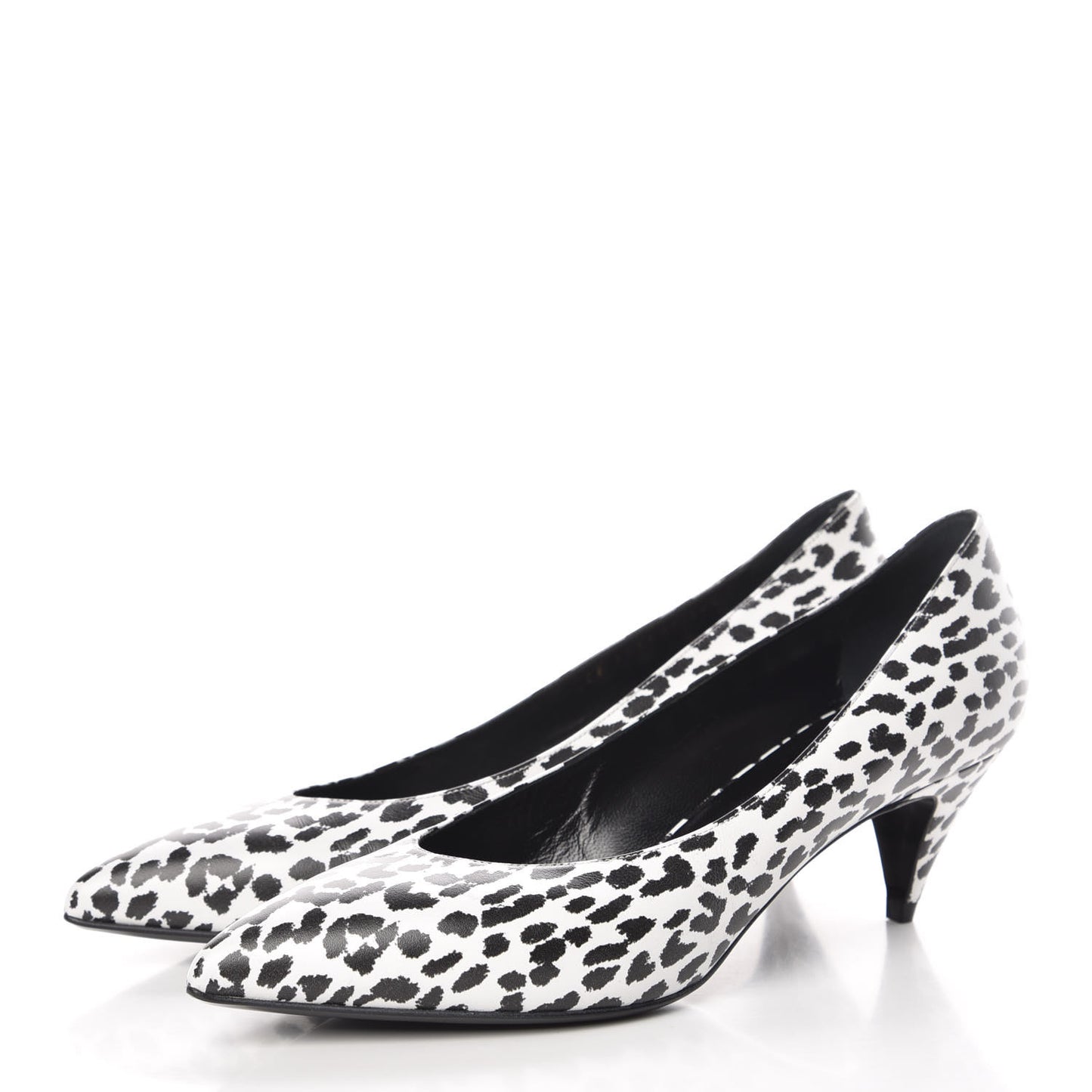 Soft Calfskin Baby Cat Paris 50 Pumps 38.5 Bianco White Black
