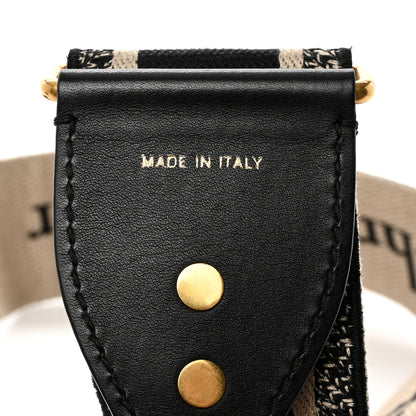 Christian Dior Canvas Embroidered Shoulder Strap Black 4 of 5