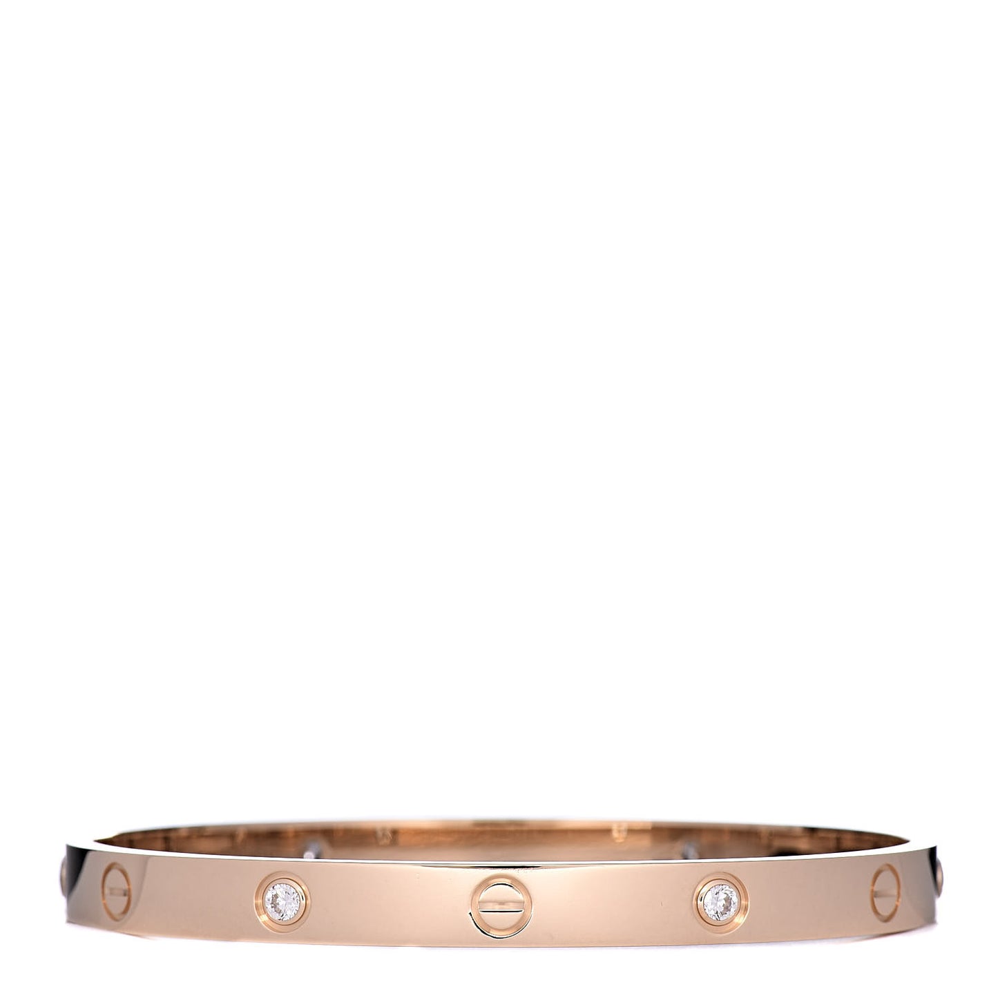 18K Yellow Gold 4 Diamond LOVE Bracelet 19