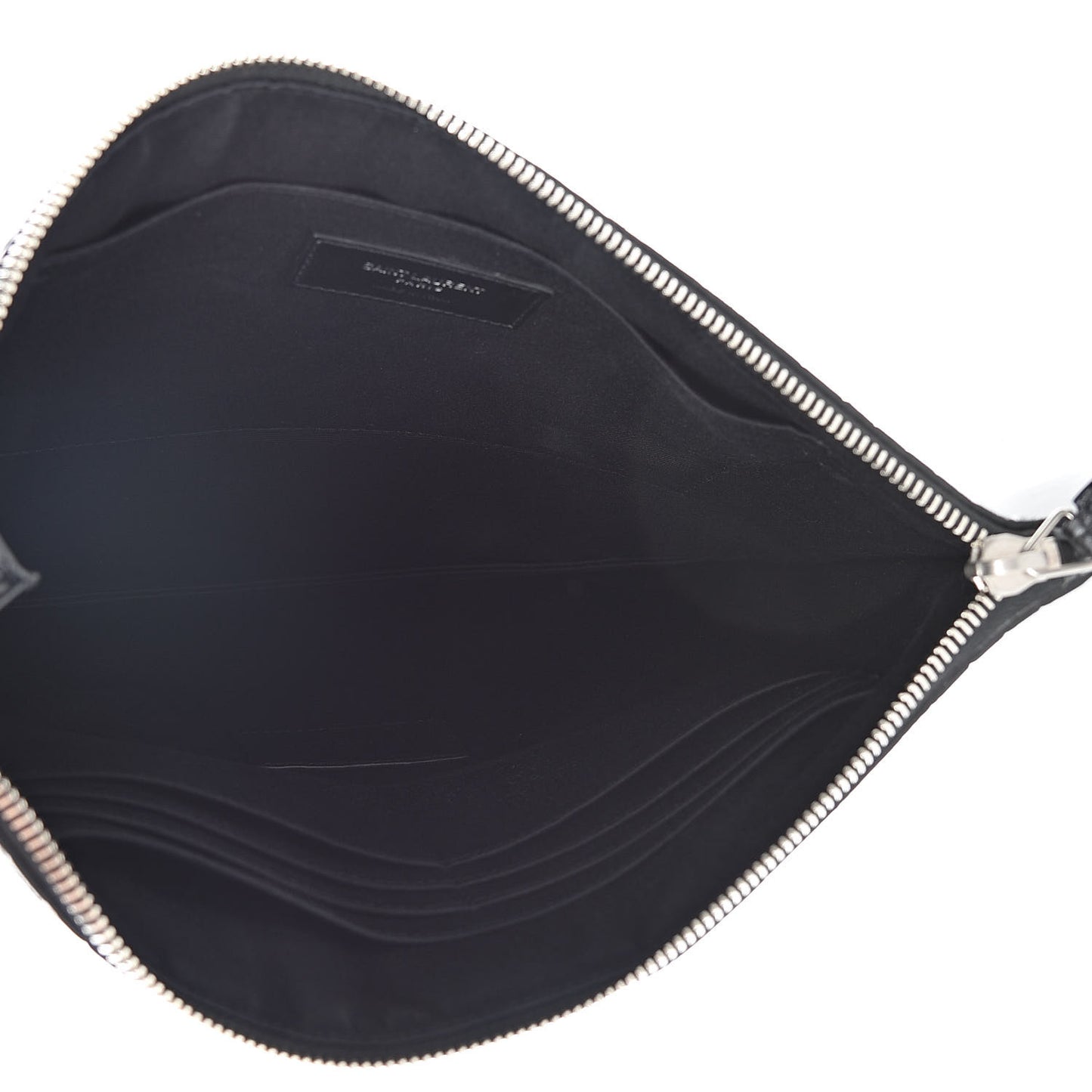 Calfskin Crocodile Embossed Document Holder Black