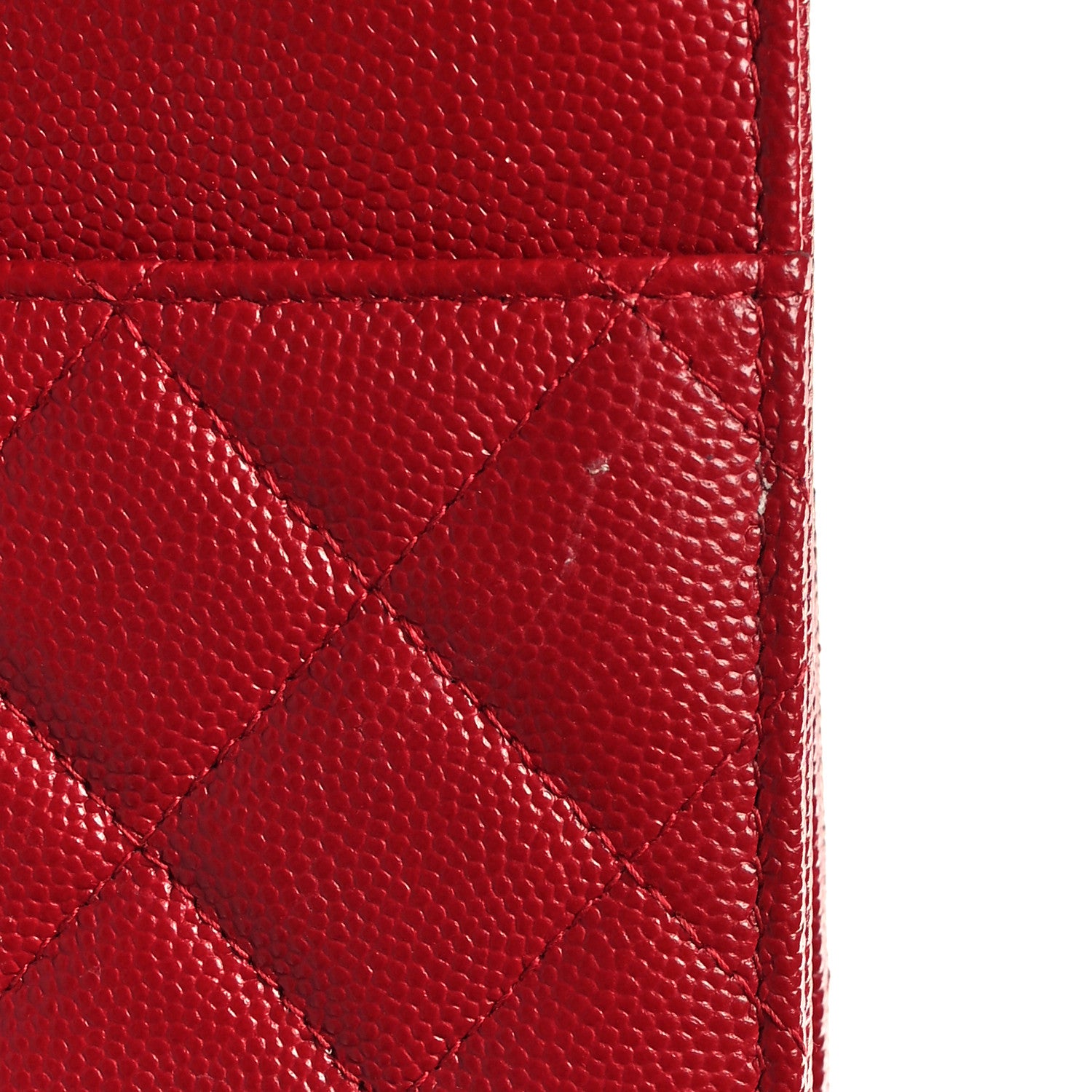 Chanel Caviar Quilted Wallet on Chain WOC Red 13 of 14