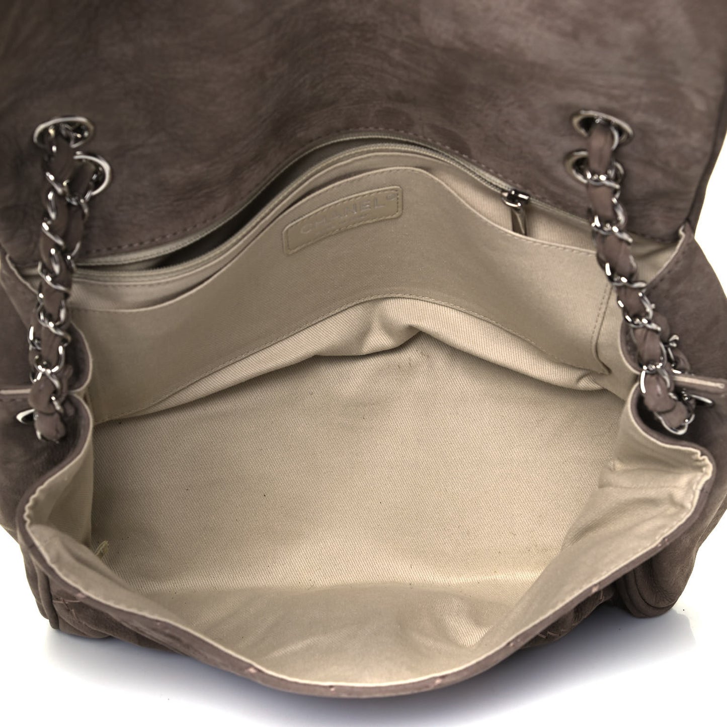Suede Ultimate Stitch Flap Light Grey