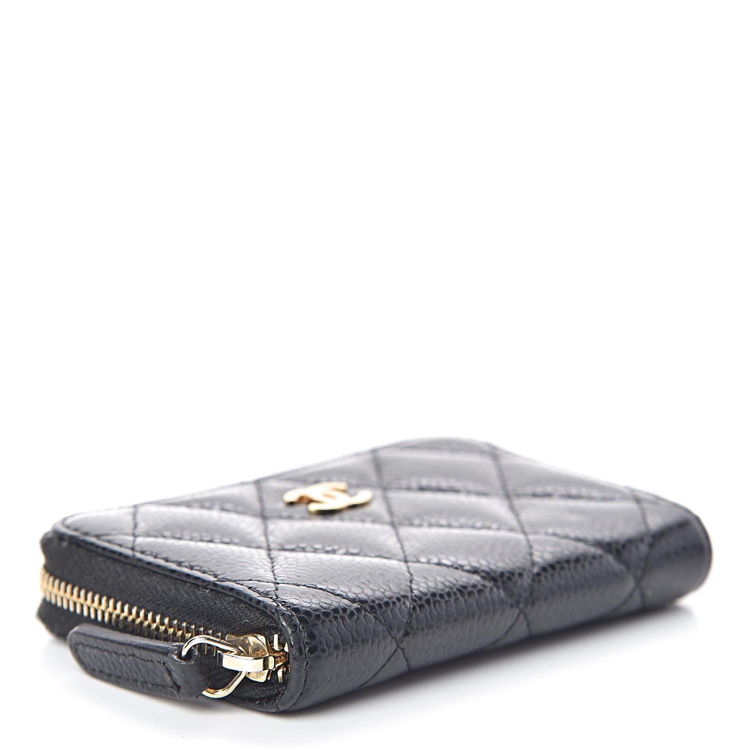 Chanel Caviar Quilted Zip Coin Purse Black 4 of 7