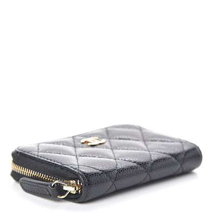 Chanel Caviar Quilted Zip Coin Purse Black 4 of 7