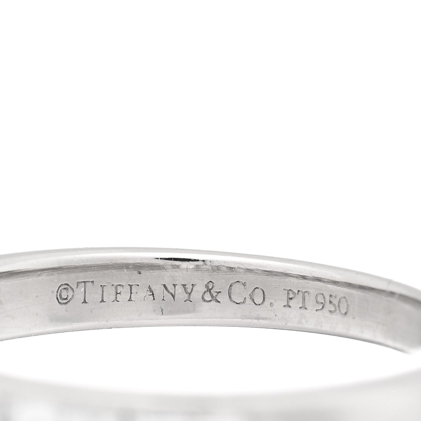 Platinum Diamond .39ctw Princess Cut Half Circle Eternity Band Ring 45 3.25
