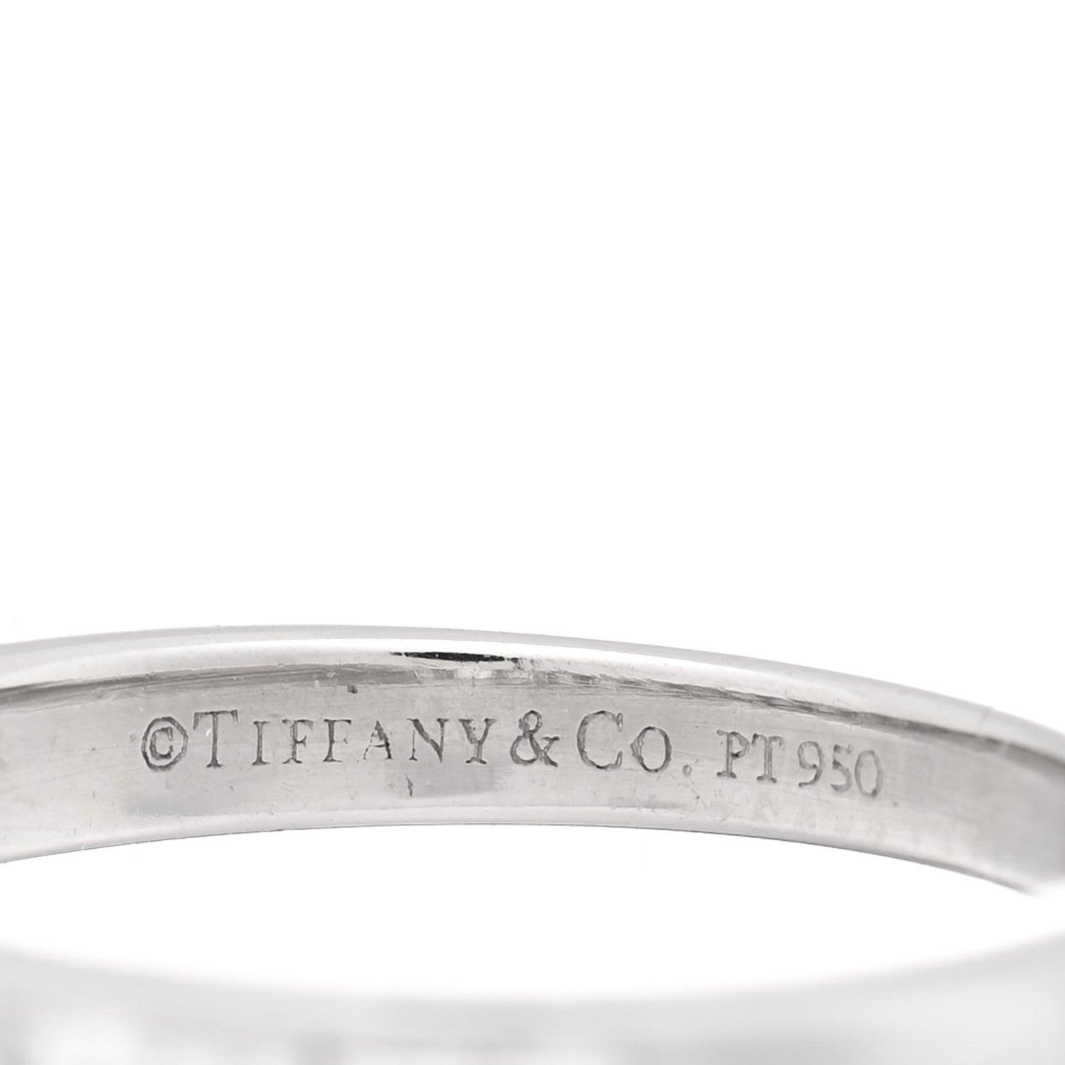 Tiffany Platinum Diamond .39ctw Princess Cut Half Circle Eternity Band Ring 45 3.25 4 of 4