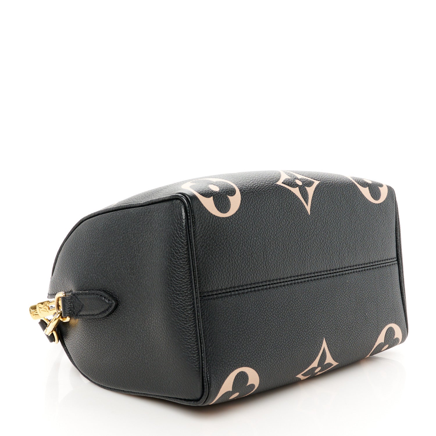 Louis Vuitton Empreinte Monogram Giant Speedy Bandouliere 25 Black Beige 4 of 13