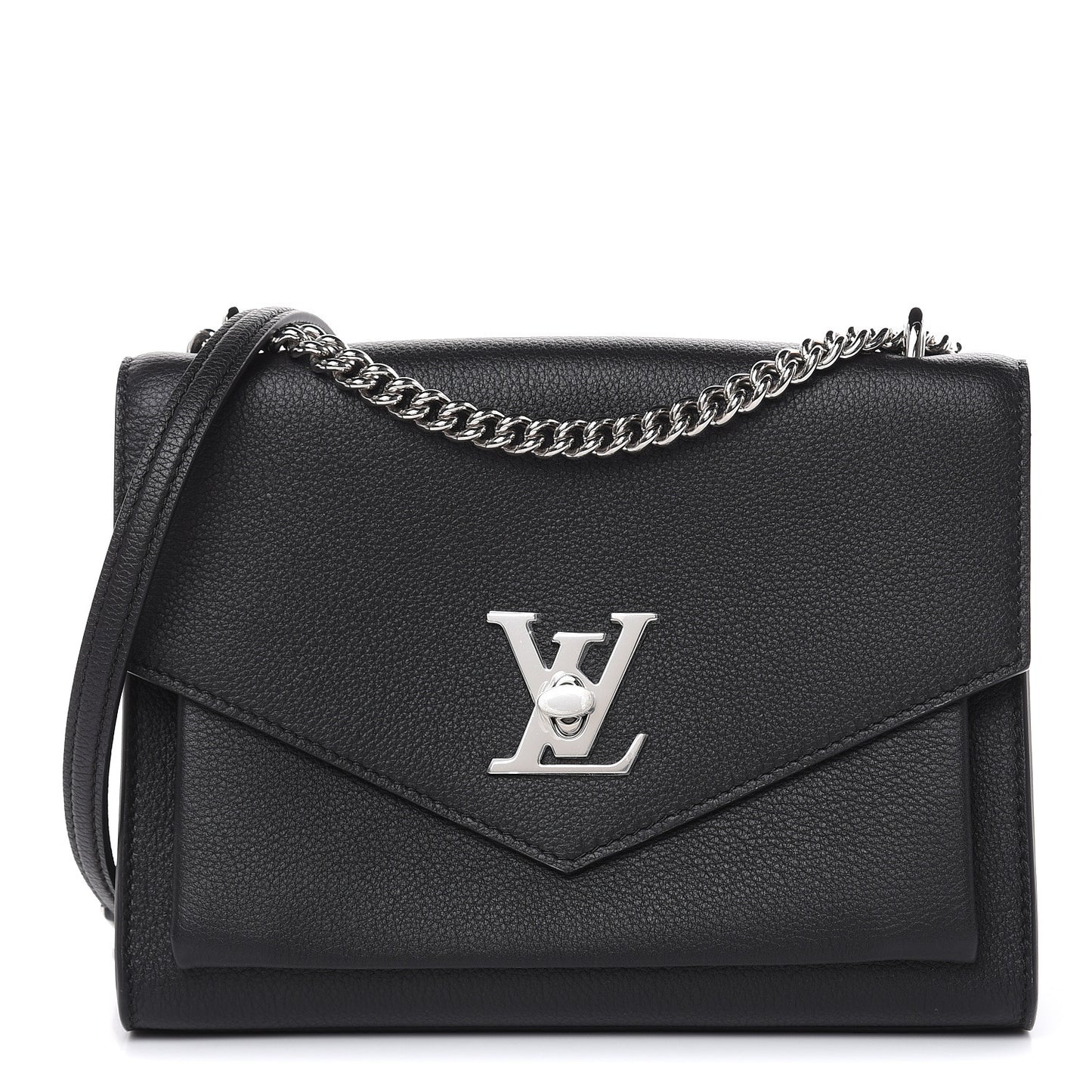 Soft Calfskin My Lockme Chain Bag BB Black