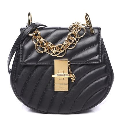 Chloe Calfskin Quilted Nano Drew Bijou Shoulder Bag Black 1 of 10