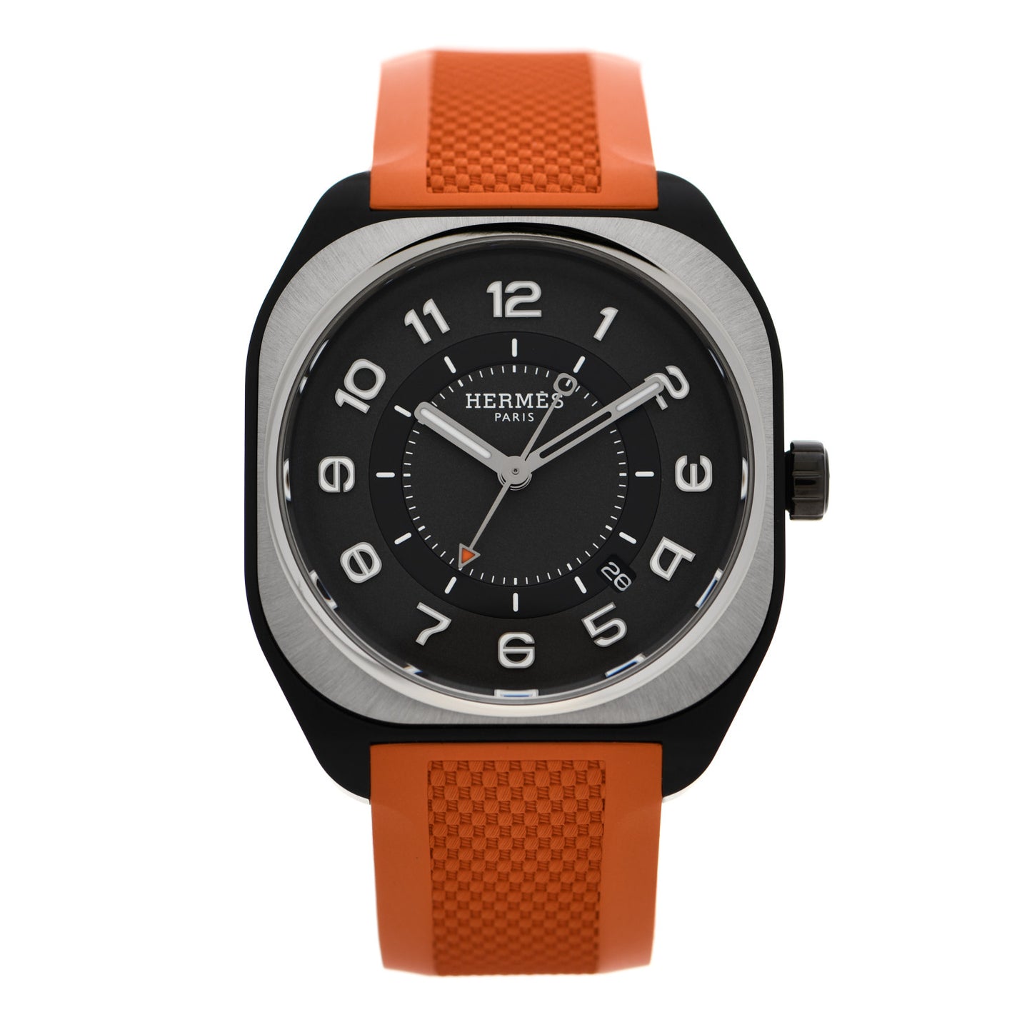 DLC Coated Titanium Rubber 39mm H08 Automatic Watch Orange