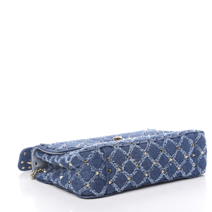 Valentino Garavani Denim Medium Rockstud Spike Shoulder Bag Denim 4 of 9