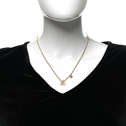 Louis Vuitton Metal Crystal LV Iconic Necklace Gold 2 of 6
