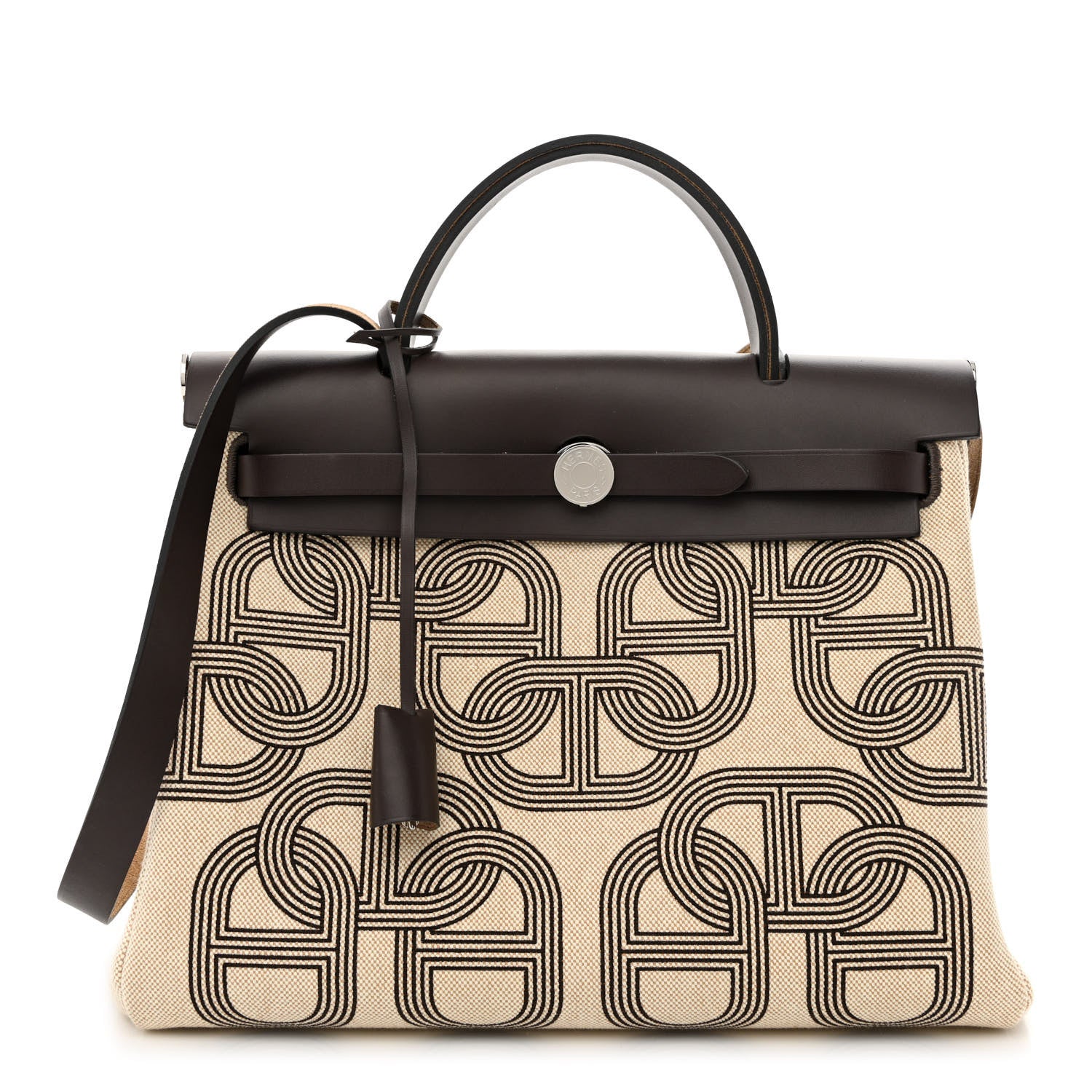 Hermes H Plume Canvas Vache Hunter Circuit 24 Herbag Zip Retourne 31 Ebene Ecru 3 of 13
