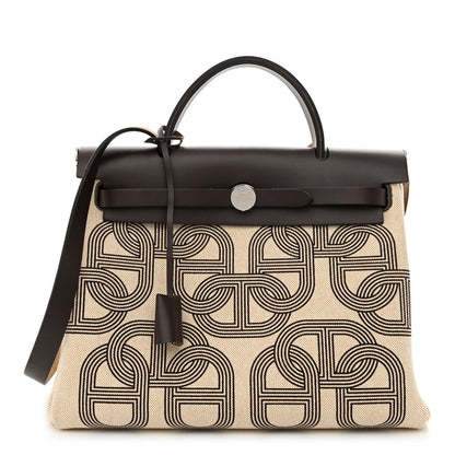 Hermes H Plume Canvas Vache Hunter Circuit 24 Herbag Zip Retourne 31 Ebene Ecru 3 of 13