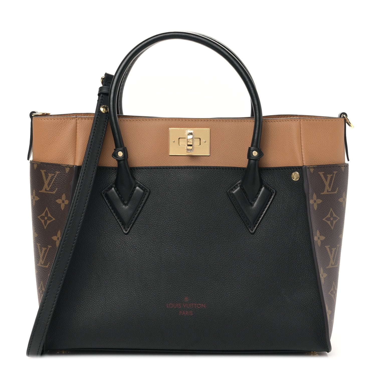 Louis Vuitton Calfskin Monogram On My Side Black 1 of 8