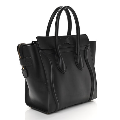 Celine Smooth Calfskin Micro Luggage Black 3 of 14