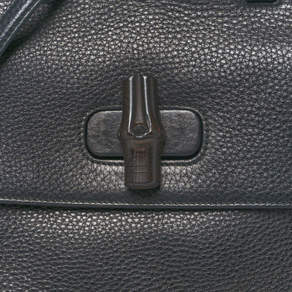 Gucci Cellarius Calfskin Medium Bamboo Daily Top Handle Bag Black 7 of 9
