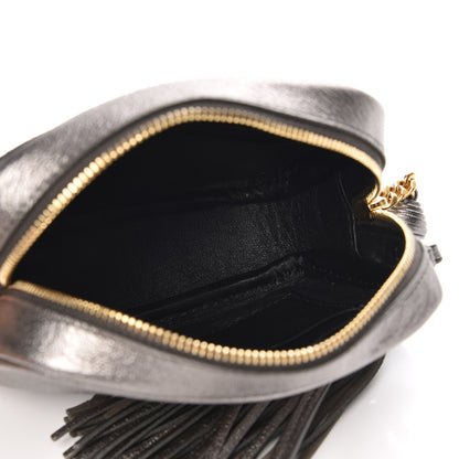 Saint Laurent Metallic Calfskin Monogram Blogger Bag Lapis Nero 5 of 7