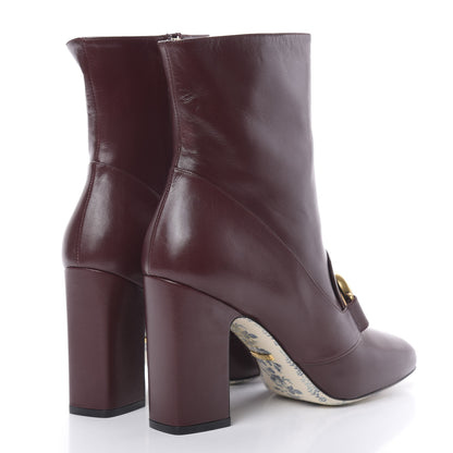 Gucci Malaga Kid GG Victoire 95mm Ankle Boots 40 Vintage Bordeaux 4 of 9