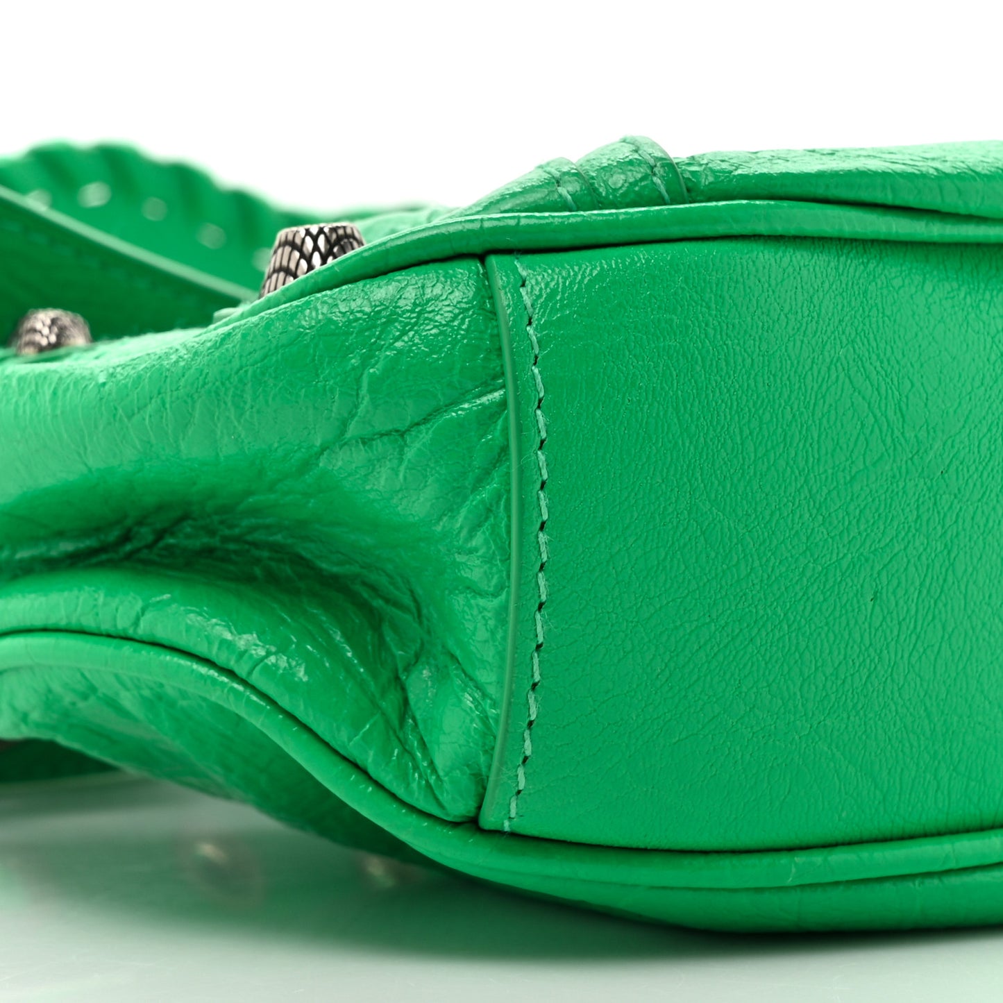 Agneau Arena Le Cagole Shoulder Bag XS Vivid Green