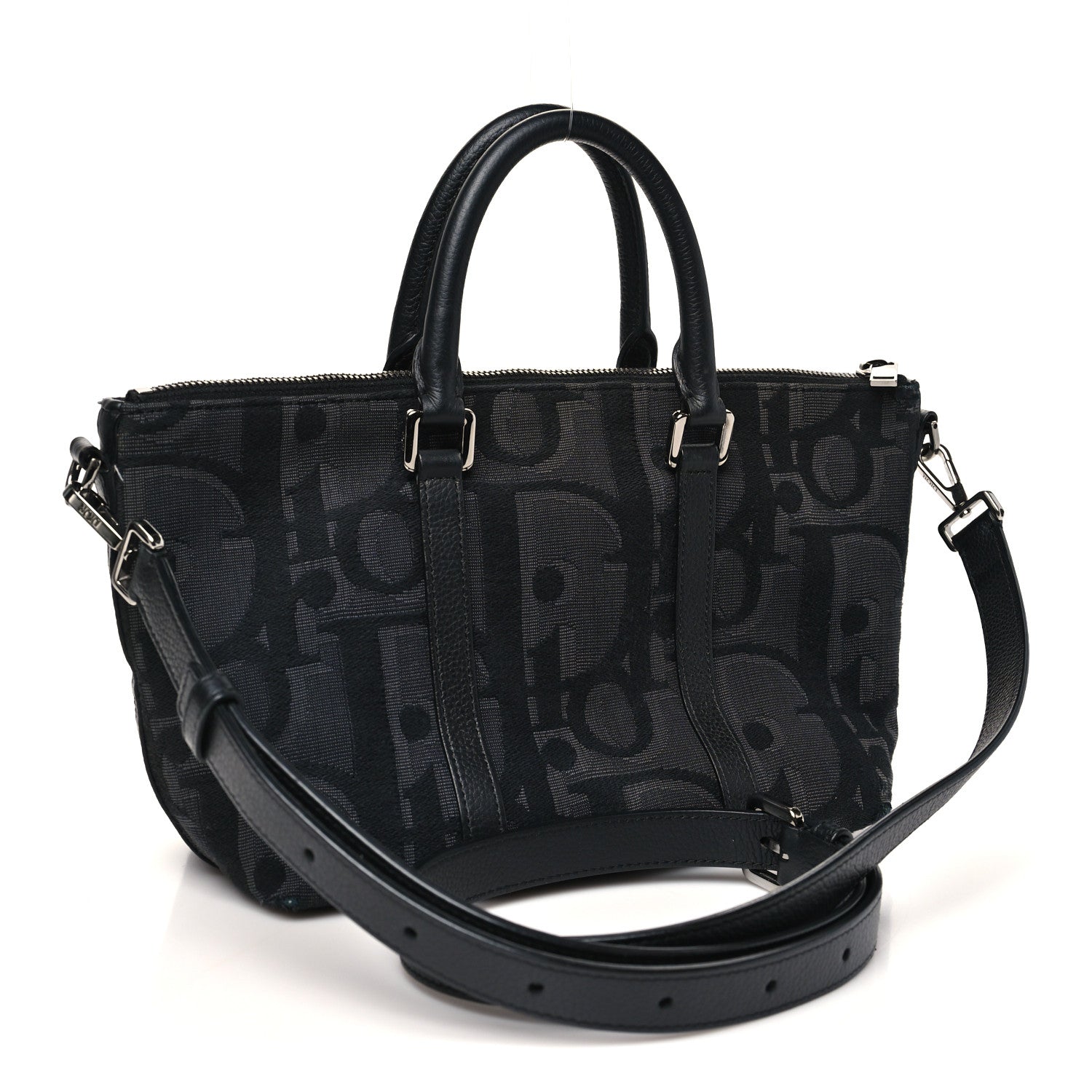 Christian Dior Maxi Oblique Jacquard Weekender 25 Black 1861152