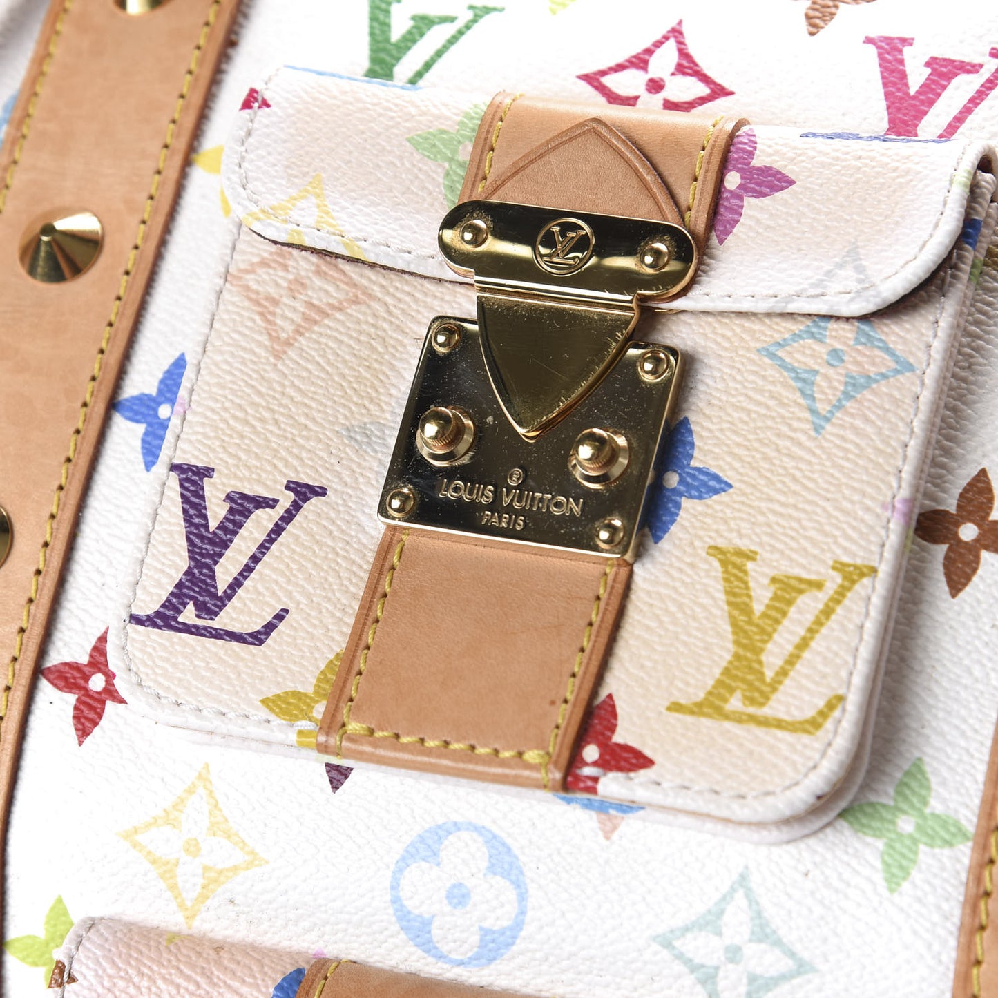 Monogram Multicolor Keepall 45 White
