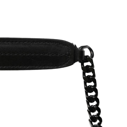 Saint Laurent Lambskin Quilted Monogram Monochrome Medium Loulou Puffer Chain Satchel Black 13 of 13