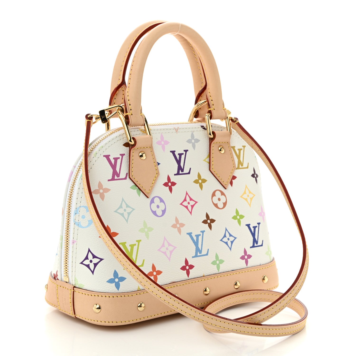 Louis Vuitton LV x TM Monogram Multicolor Alma BB White 3 of 10
