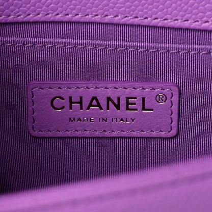 Chanel Caviar Quilted Small Boy Flap Violet 6 of 11