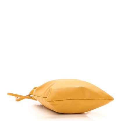 Saint Laurent Lambskin Paris Drawstring Pouch Saffran 4 of 10