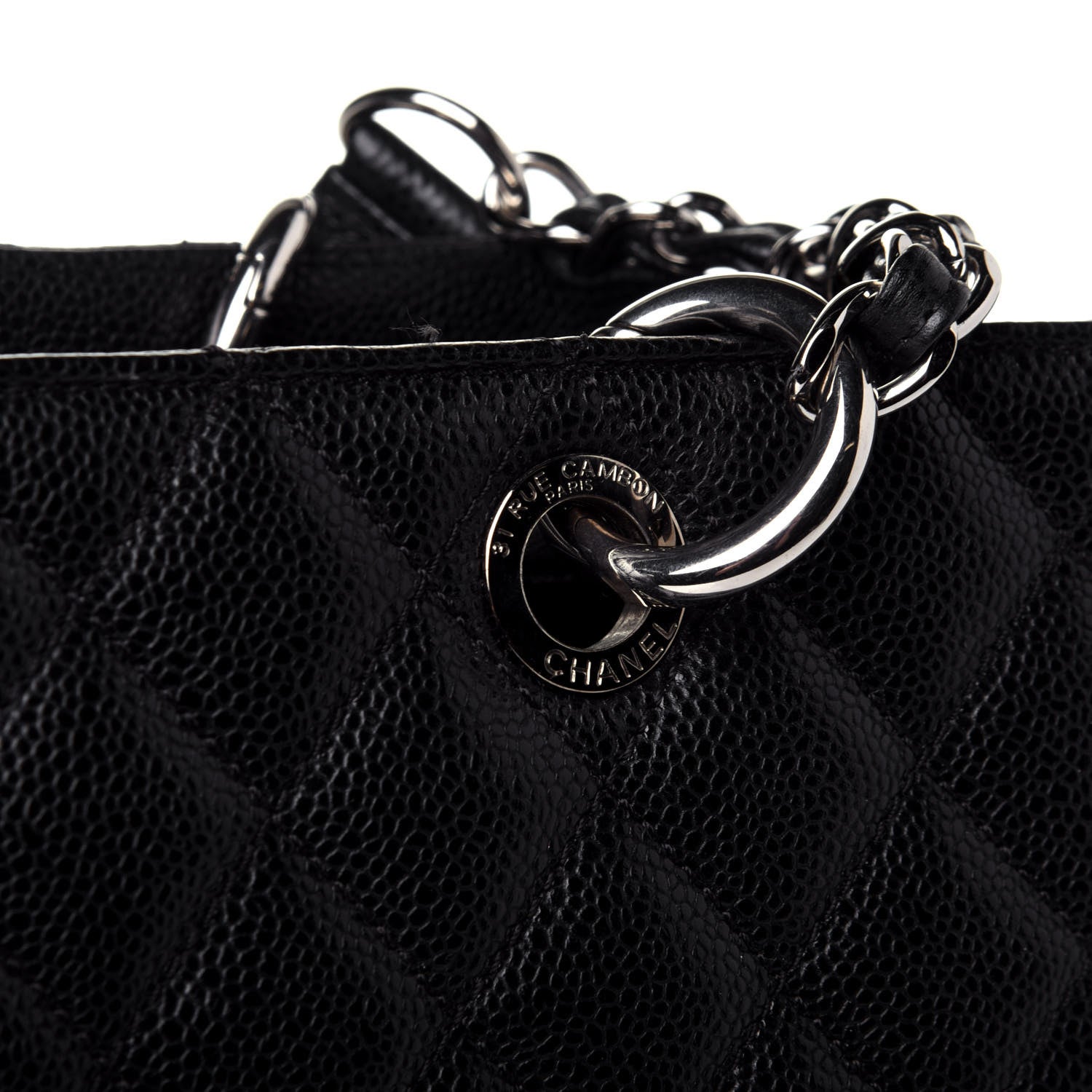 Chanel Caviar Quilted Grand Shopping Tote GST Black 9 of 11