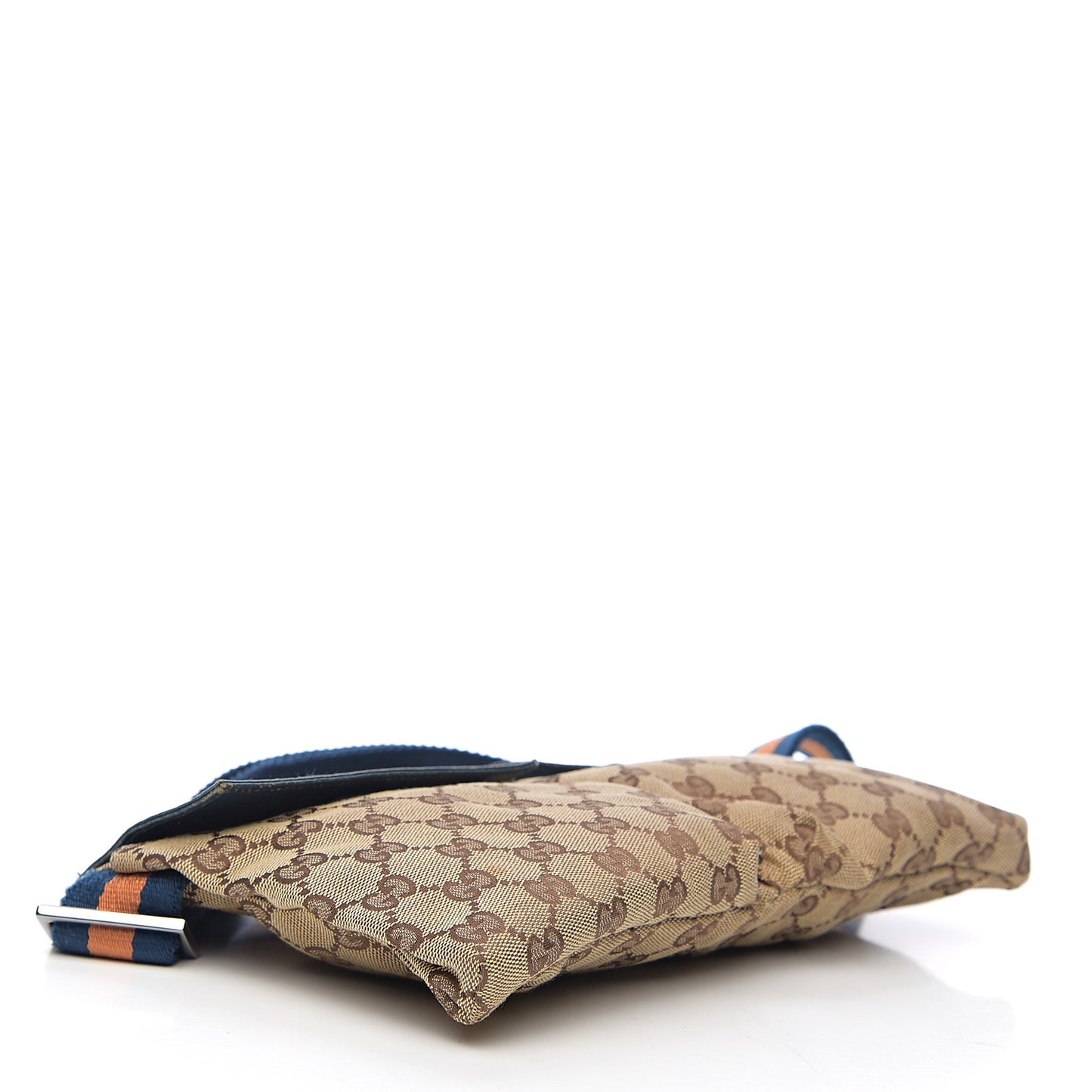 GG Monogram Web Double Pocket Belt Bag Blue