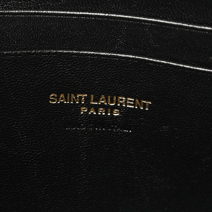 Saint Laurent Grain De Poudre Matelasse Monogram Mini Lou Camera Bag Black 6 of 11