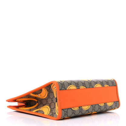 Gucci GG Supreme Monogram Banana Childrens Tote Beige Ebony Multicolor Carrot Orange 4 of 10