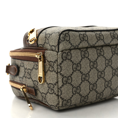Gucci GG Supreme Monogram Azalea Calfskin Retro Interlocking G Multi-Function Bag Beige Ebony Brown Sugar 10 of 14