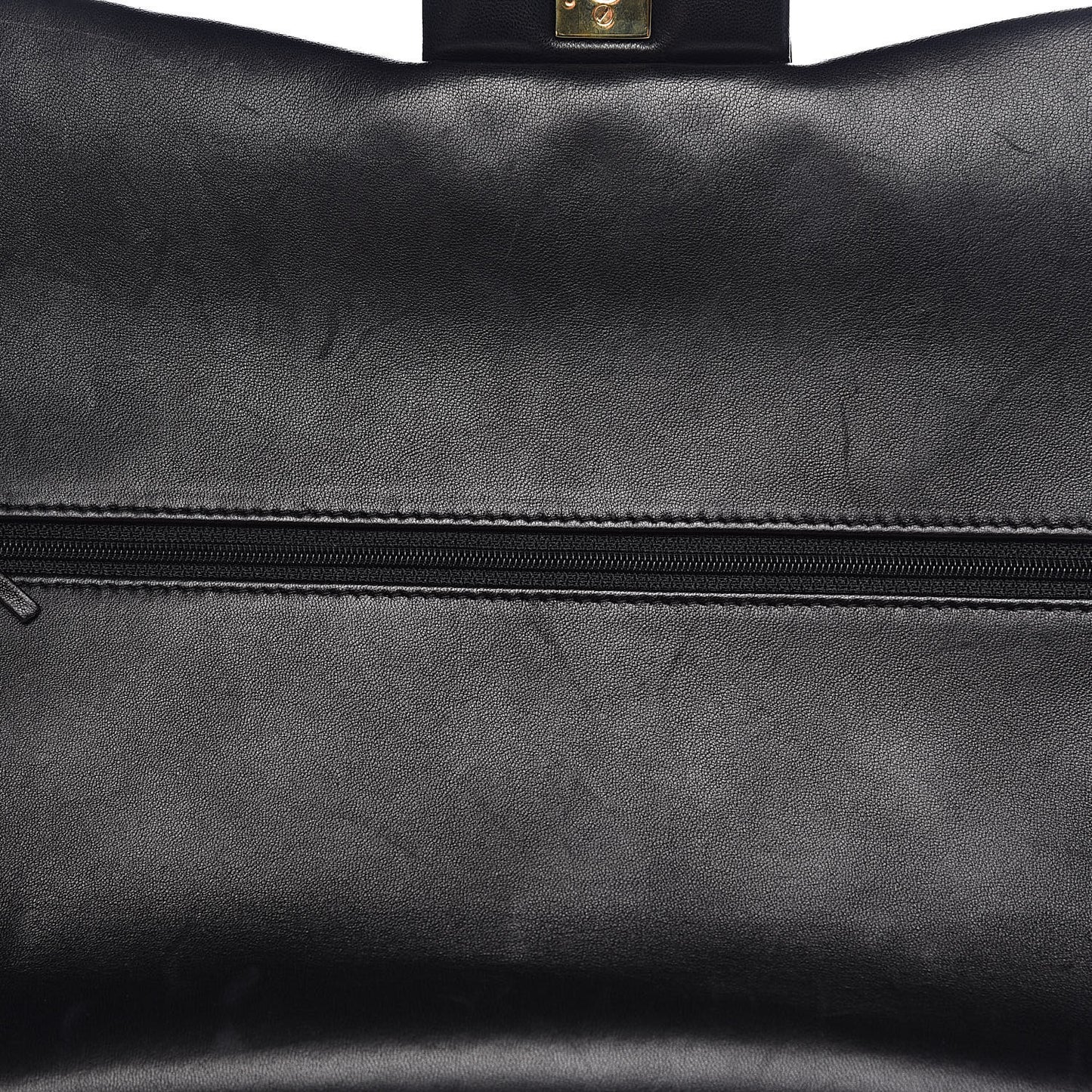 Lambskin Quilted Maxi Double Flap Black