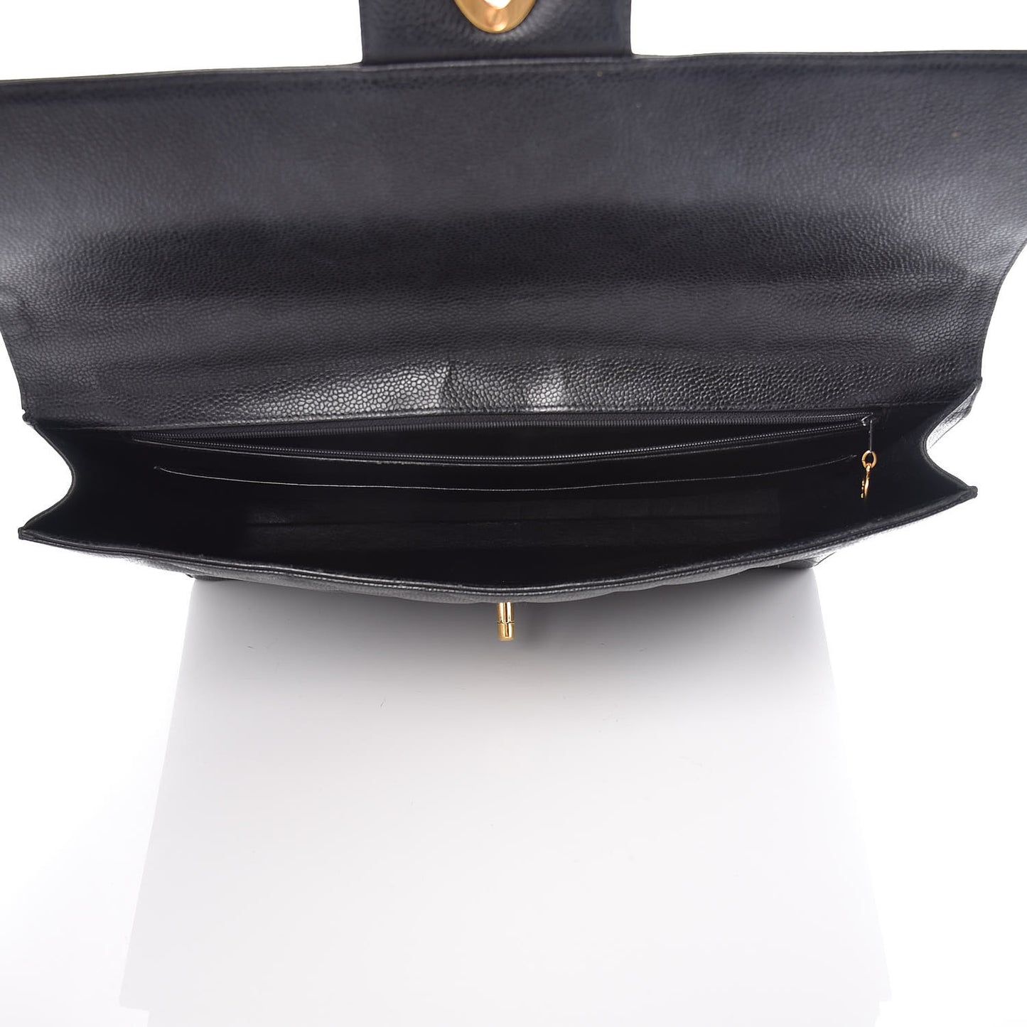 Caviar Quilted Briefcase Laptop Bag Black